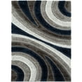 thumbnail image 3 of Luxe Weavers Modern Shag Geometric Navy 5x7 Area Rug, Indoor Carpet, 3 of 10