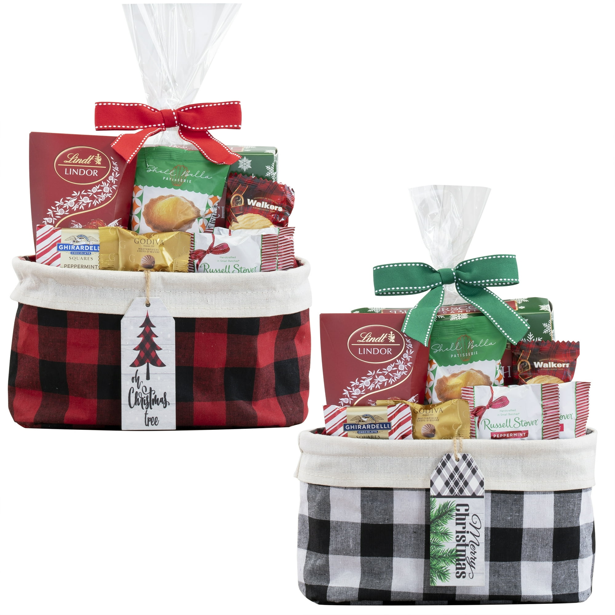 Holiday Buffalo Plaid Gift Basket by Houdini.