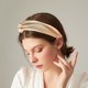 thumbnail image 2 of Diadema anudada para mujer, de tela color caramelo, elástica, ancha, accesorios para el cabello, 2 of 8