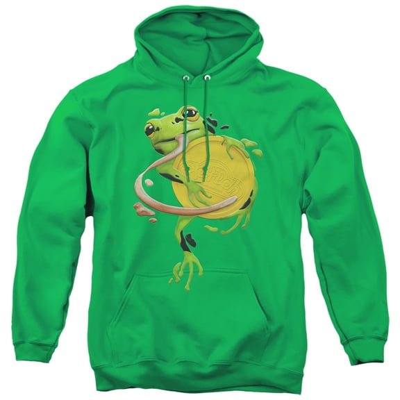 Play Doh Frog Hugging Play Doh Lid Adult Pullover Hoodie Sweatshirt Kelly Green