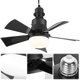thumbnail image 1 of WDOplteas Ventilador Techo Pequeño Con Base E26 Control Remoto 3 Velocidades Ventilador Con Enchufe LED Regulable (negro 433), 1 of 9