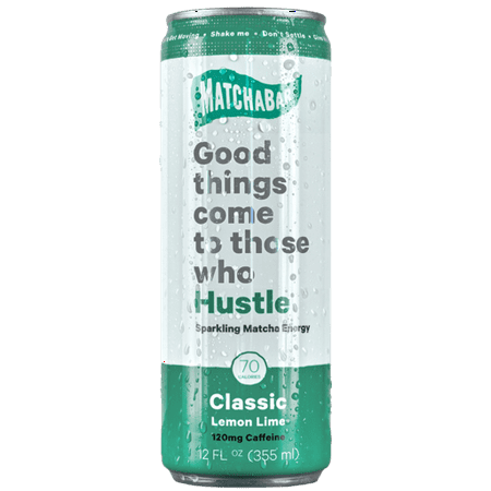 Hustle Original Sparkling Matcha Energy Drink, 12 fl oz （Pack of 3）