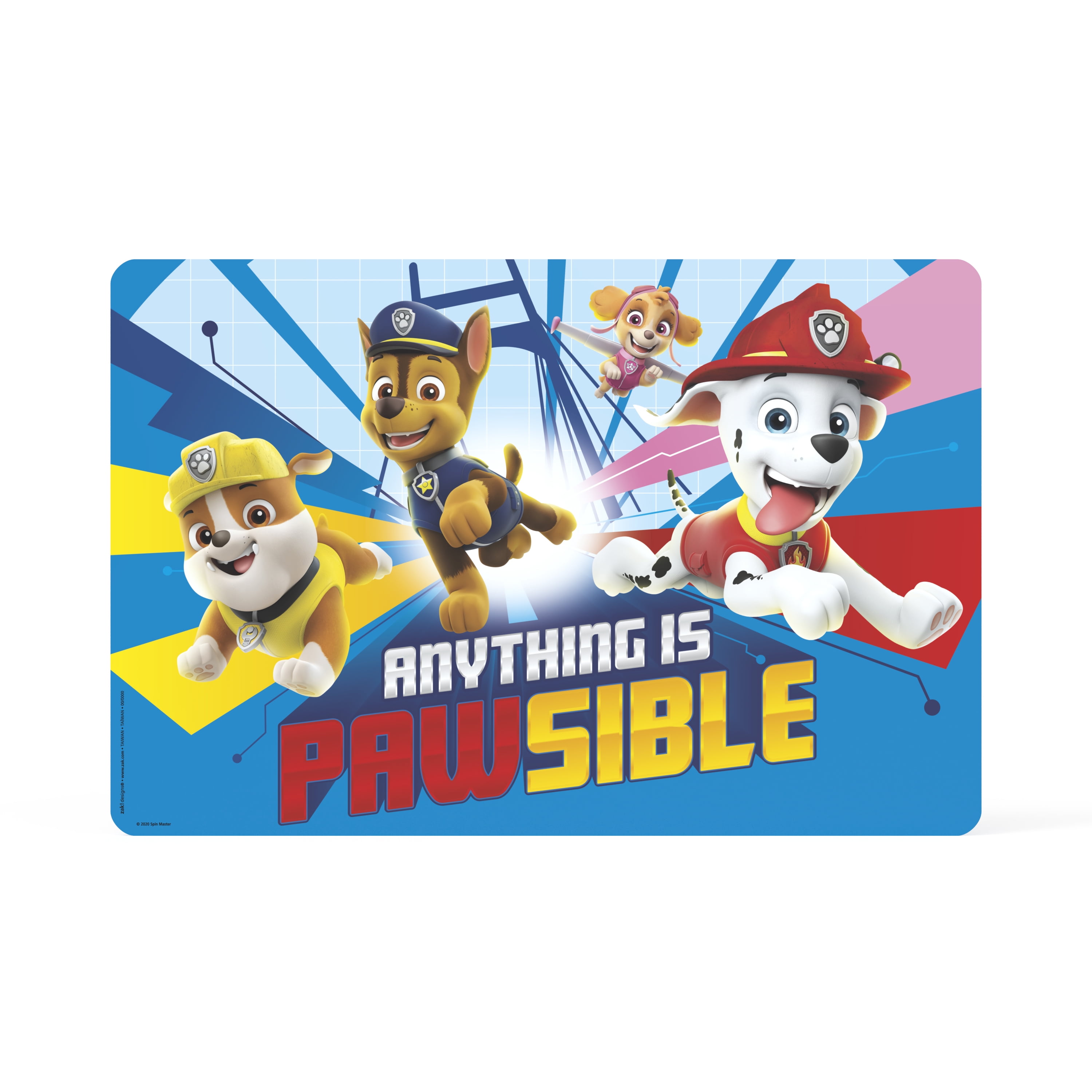 Paw Patrol Placemat Designs May Vary