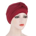thumbnail image 1 of Head Scarf Solid Color Braid Headdress Brimless Pure Color Turban Cap Party Accessories, 1 of 6