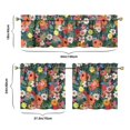 thumbnail image 5 of Kitchen Curtains 24 Inch Short - 3 Panel Set, Vintage Floral Butterfly Bee Botanical Print, Rod Pocket Window Curtain for Farmhouse, Modern Rustic, Spring Summer Decor, Easy Wash, 5 of 5