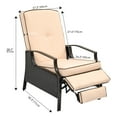 thumbnail image 5 of Dextrus 2-Piece Adjustable Wicker Recliner Chairs, Dual-Use Rattan Lounge Chairs with Thick Cushions, Extendable Footrest, Fold-Back Design - Brown+Beige, 5 of 5