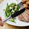 thumbnail image 3 of Soro Essentials- Set of 12 - Stainless Steel Simplicity Hollow Handle Table Knife - Mirror Polished Flatware Cutlery Utensil Durable Home Kitchen Eating Tableware Dishwasher Safe, 3 of 5