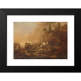 thumbnail image 2 of Cornelis de Bie 14x11 Black Modern Framed Museum Art Print Titled - Landscape with Herdsmen and Their Droves (1648), 2 of 5