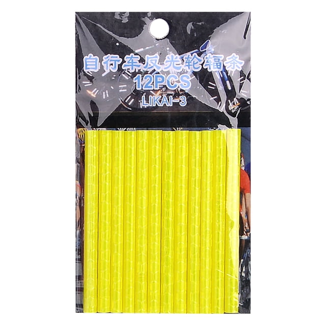Liquidación especial!12 Uds. Reflector de radios para rueda de bicicleta, tubo de Clip de montaje reflectante, tiras de advertencia para ciclismo