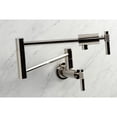 thumbnail image 3 of Kingston Brass KS4106ML Milano Two-Handle 1-Hole Wall Mount Pot Filler Faucet in Polished Nickel, 3 of 8