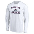 thumbnail image 2 of Men's White Colorado Avalanche Victory Arch Long Sleeve T-Shirt, 2 of 3