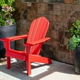 thumbnail image 4 of Resin TEAK HDPE Poly Lumber Adirondack Chair, Red, Adult-Size, Weather Resistant for Patio Deck Garden, Backyard & Lawn Furniture, Easy Maintenance & Classic Adirondack Chair Design, 4 of 5