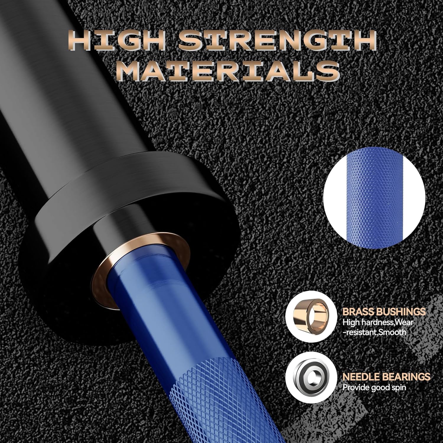 4FT Barbell – 500 lb Capacity Weight Bar for Home Gyms, Compact 48" Powerlifting Bar with Knurled Grip, Fits 2" Standard Plates