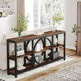 thumbnail image 2 of Tribesigns Extra Long Console Table, 70.9 inch Narrow Sofa Tables with 3 Tier Wood Storage Shelves, 2 of 5