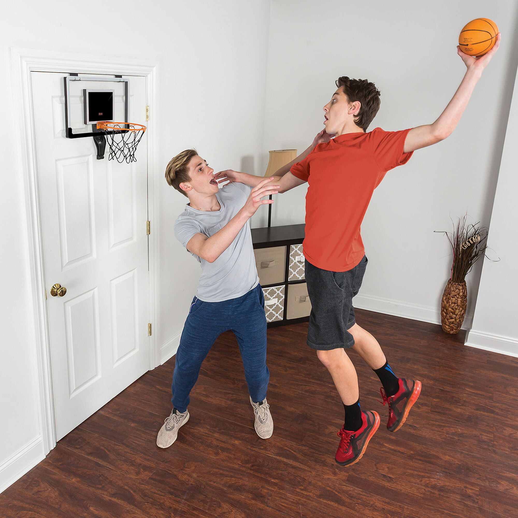 Pop-A-Shot Foldable Hanging Slam Dunk Over The Door Mini Arcade Basketball Hoop - 18 in