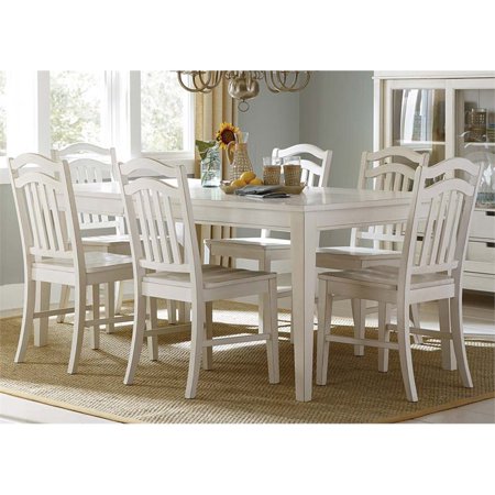 dining table room chairs sets liberty furniture rectangular piece linen summerhill rubbed summer wood industries cd kitchen coastal hills finish