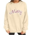 thumbnail image 5 of Craaazy Women's Christmas Shirt Long Sleeve Merry Christmas Sweatshirts Casual Pullover Tops Gifts, 5 of 9
