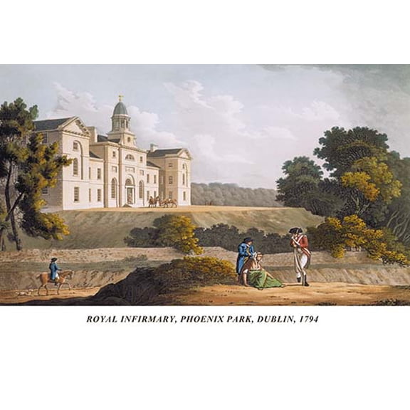 Royal Infirmary, Phoenix Park, Dublin, 1794 Fine art canvas print (20" x 30")