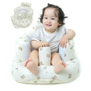 Baby Inflatable Seat, Built in Air Pump Baby Chair Seat for Sitting Up 3-36 Months, Toddler Chair for Travel Infant Gift(Bear)