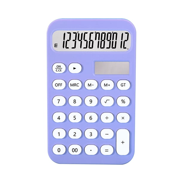 Calculadora Pisexur de 12 dígitos para hombres, portátil, elegante y práctica, con pantalla grande, ideal para estudiantes, con batería de larga duración y carga solar. Organizador de electrónica par