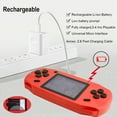 thumbnail image 4 of Beijue 16 Bit Handheld Games for Kids Adults 3.0'' Large Screen Preloaded 100 HD Classic Retro Video Games no Need WiFi USB Rechargeable Seniors Electronic Game Player Birthday Xmas Present Red, 4 of 6