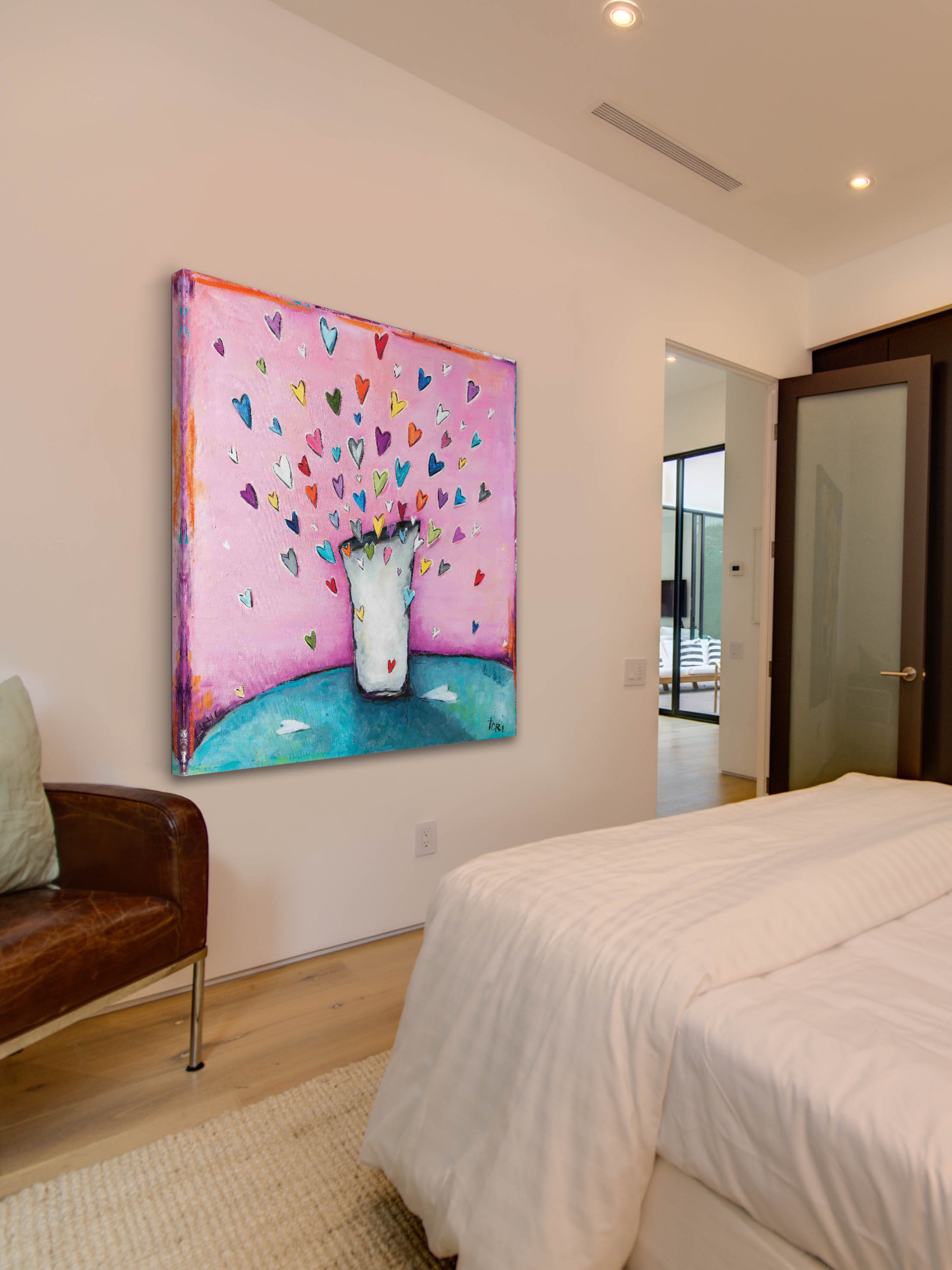 Marmont Hill "Filled to the Brim With Love" by Tori Campisi Painting Print on Canvas
