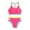 Hot Pink, variant on Kid Girls Swimsuit 2 Piece Beach Tankini Bathing Suit Color Block Girls Bathing Suits Size 7-8 Years