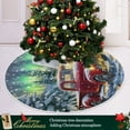 thumbnail image 3 of Ryvnso Christmas Tree Skirt Vintage Red Truck Snowman House Xmas Tree Skirts Ornament Home Decorations 47.2", 3 of 6