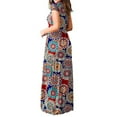 thumbnail image 2 of Summer Dresses for Women 4th of July Dresses Casual Floral Print Maxi Dresses Plus Size Sun Dresses Wedding Guest Dresses with Pockets Shermie, 2 of 6