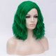 thumbnail image 4 of Humano Cabello Pelucas para Mujeres Dama 16" Verde Rizado Peluca con Peluca Gorra Esponjoso Rizado Ondulado, 4 of 6