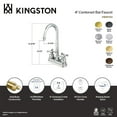thumbnail image 5 of Kingston Brass KB491AX Victorian Two-Handle 2-Hole Deck Mount Bar Faucet in Polished Chrome, 5 of 6