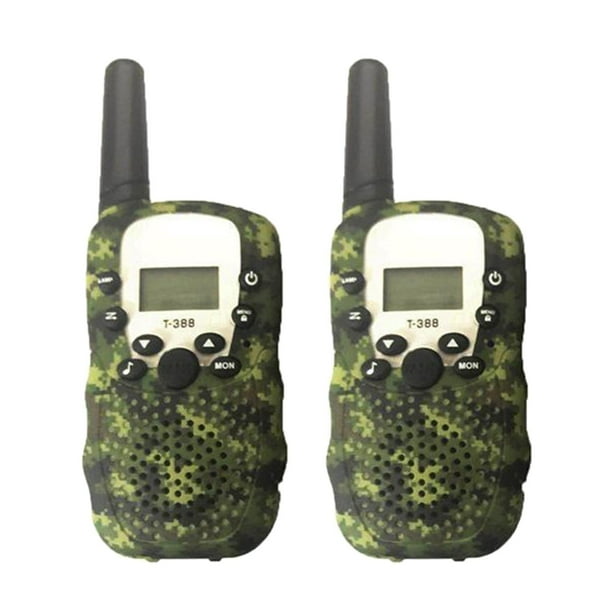 Juguete de radio bidireccional para niños, alcance de 3 millas, 22 canales, luz de flash incorporada, mini portátil de mano para aventuras al aire lib Sunnimix Walkie Talkies nuevo caliente