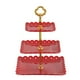 thumbnail image 2 of Soporte Multiusos para Pasteles, Bandeja para Servir Dulces, Estante para Aperitivos, de , Soporte para Cupcakes de Tres Niveles , rojo BLESIY Puesto de pasteles, 2 of 8