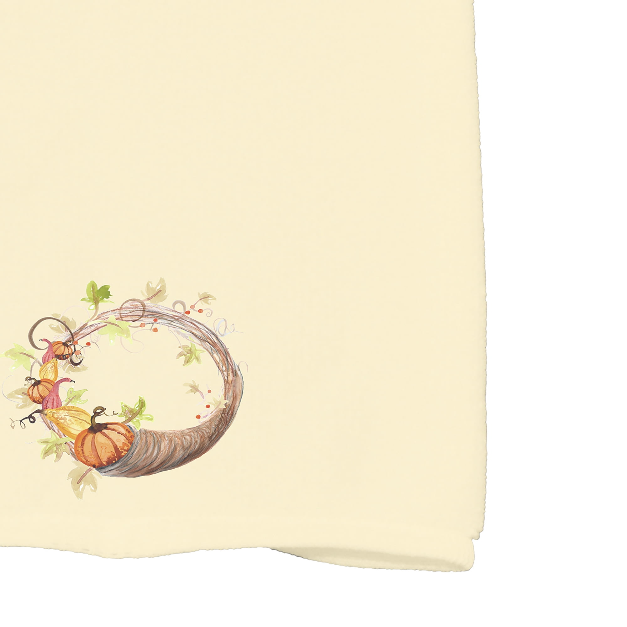 Simply Daisy Cornicopia Wreath 16 x 25 Inch Light yellow Fall Print Kitchen Towel