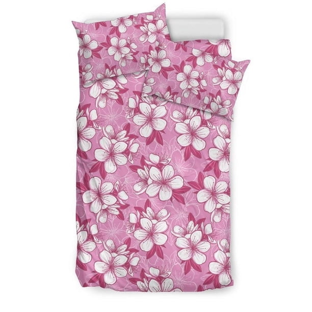 Juego de cama Cb02 con estampado de flores de cerezo