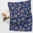 thumbnail image 5 of JUNZAN Waterproof Pet Blanket Dog Blankets, Anchors and Nautical Pattern Printing Super Soft Warm,Urine Proof Washable Pet Blanket, 5 of 7