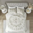 thumbnail image 3 of Madison Park Cotton Tufted Comforter Set with Ivory and Taupe Finish MP10-7141, 3 of 5
