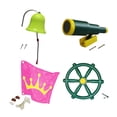 thumbnail image 3 of Juego Volante Infantil con Accesorios para Set de Recreo Exterior Casita Árbol Columpio Campana Telescopio de Pp adecuado para patio escolar jardín infantil centro comunitario parque, 3 of 9