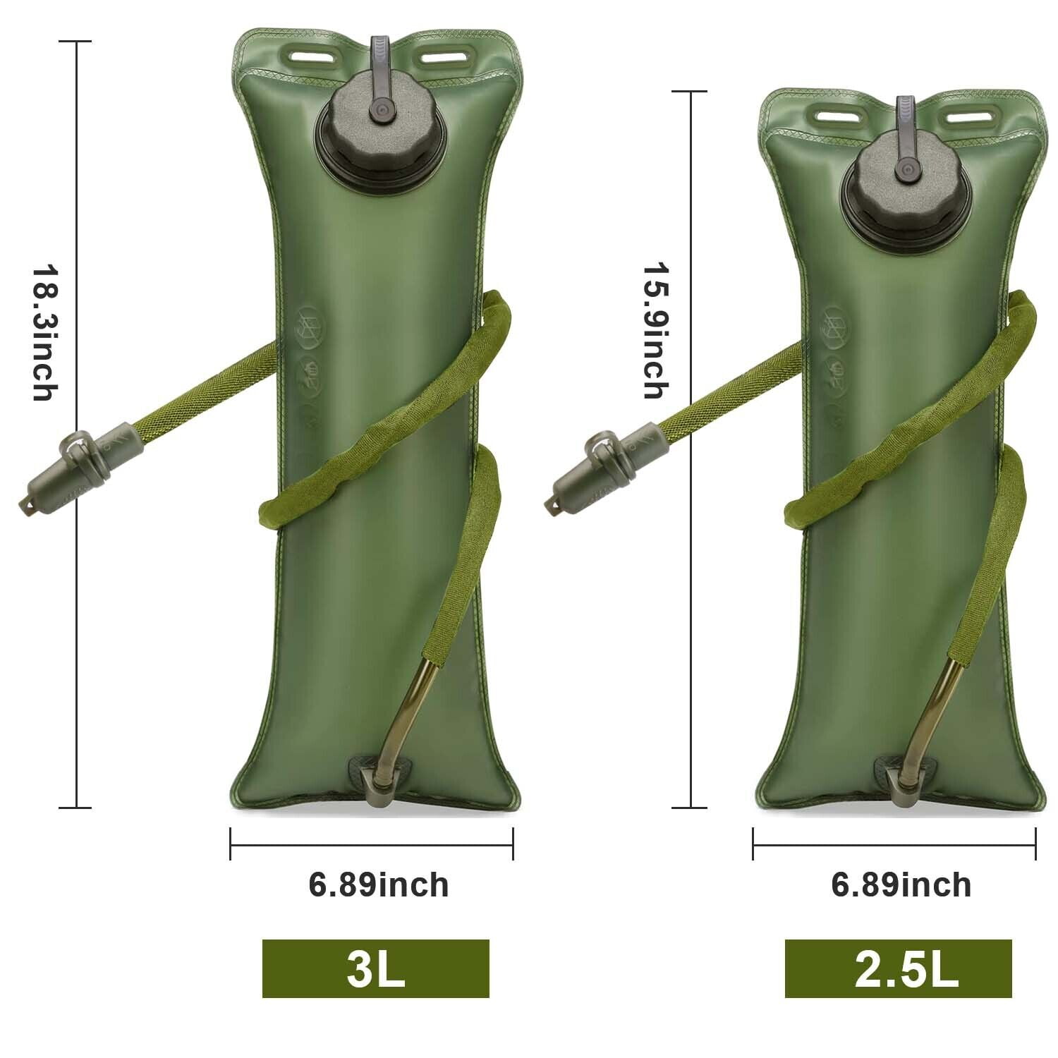 Htwon 3L Water Bladder Bag Hydration Backpack Pack Hiking Camping