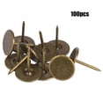 thumbnail image 2 of 100 clavos de tapicería de cabeza plana, color cian, bronce, hierro, decorativos, para sofá, muebles, accesorios, 16 x 20 mm, 2 of 9