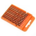 thumbnail image 2 of Oubit High Speed Steel Twist Drills,10Pcs Parallel Shank Twist Twist Drill Bit Set Drilling Tools High Capacity, 2 of 9