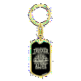 thumbnail image 4 of Trucker Forever Swivel Keychain Dog Tag Stainless Steel or 18k Gold, 4 of 10