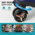 thumbnail image 5 of 2-Piece Luggage Set Expandable Lightweight Hardside Spinner Suitcase with TSA Lock, 20" Carry-on & 14" Cosmetic Case, Navy - WD8810, 5 of 9