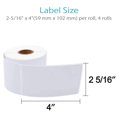 thumbnail image 4 of COLORWING Compatible 2-5/16" x 4" Labels Replacement for DYMO 30256 LW Shipping Labels, 59mm x 102mm Labels for DYMO LabelWriter 450, 450 Turbo, 450 Twin Turbo, 4XL Printers[8 Rolls, 300 Labels/Roll], 4 of 10