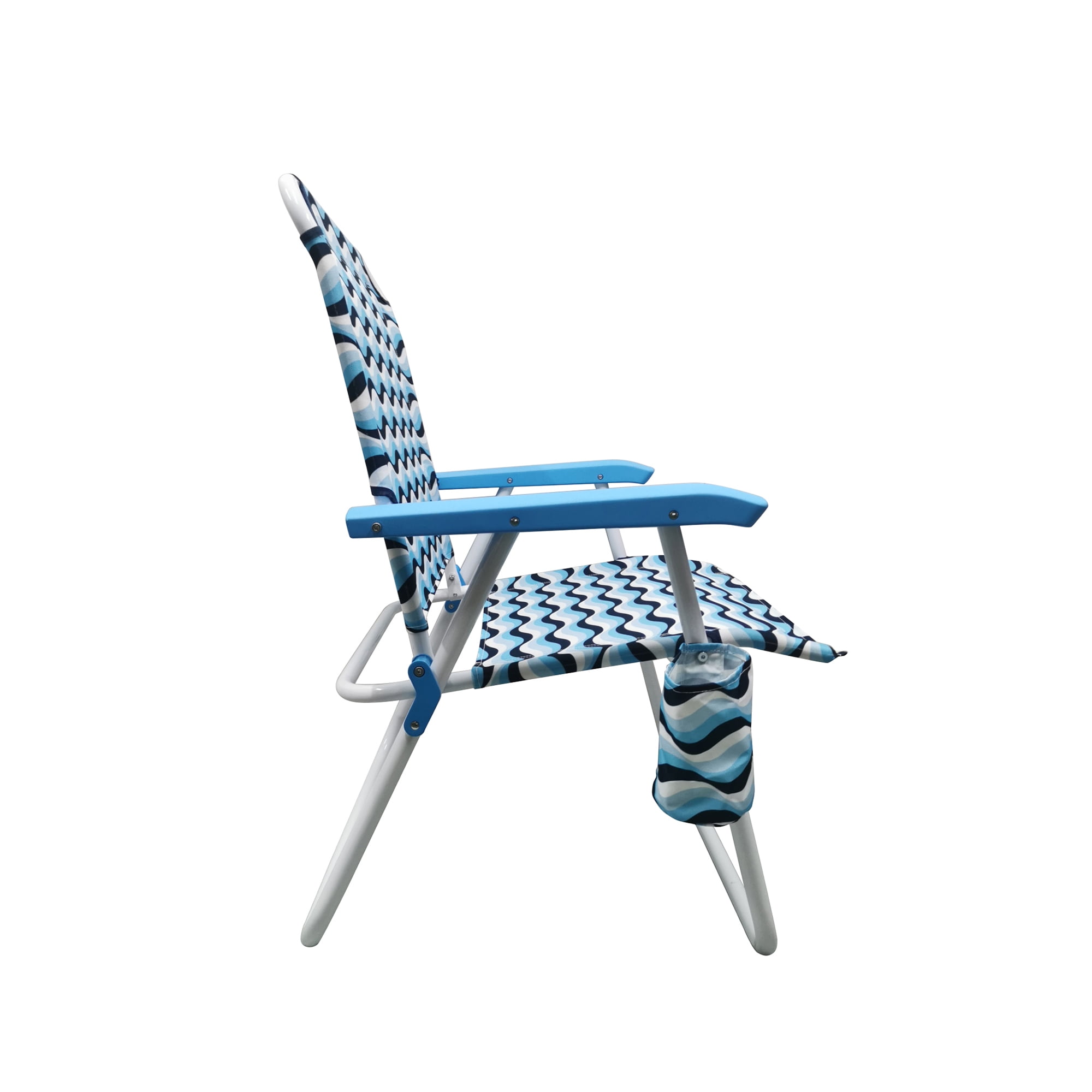 Mainstays Oversize Fabric Beach Chair, Blue Wave