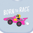 thumbnail image 4 of Inktastic Born to Race- Pink Race Car Boys or Girls Baby Bib, 4 of 4