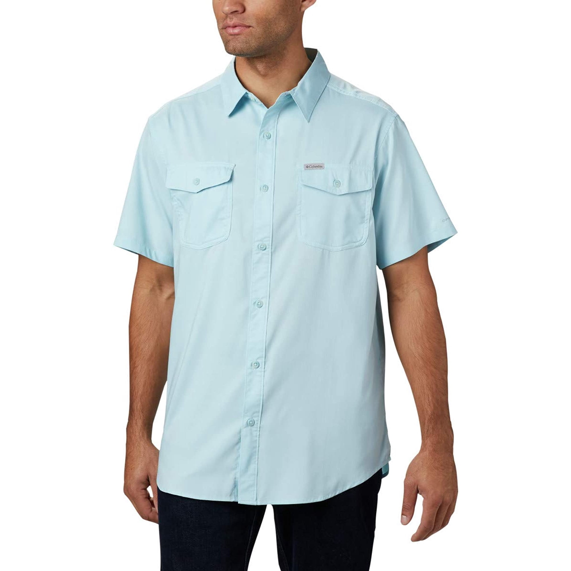 light blue columbia shirt