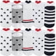 thumbnail image 1 of Women's Cotton Socks 10 Pairs Heart Pattern Multicolored, 1 of 5