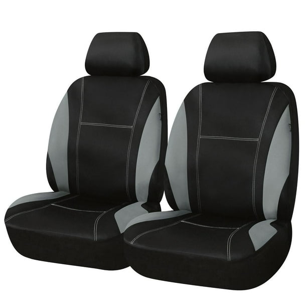 Autocraft Seat Covers, Neoprene, BLACK & GREY Fits bucket seat with