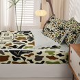 thumbnail image 4 of catabedysis Camo Camping Zipper Twin Comforter Sets with Fitted Sheet and 2 Pillowcases,Wildlife Camper Pattern Zipper Bedding Set For Boys,Earthy Tone,Light Gray Reversible,4 Pieces, 4 of 7